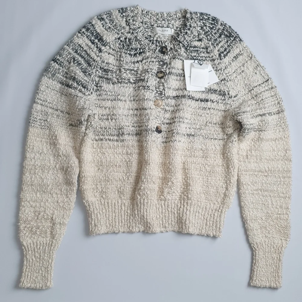 NWT Isabel Etoile Marant Blended Linen Pull Patty Sweater